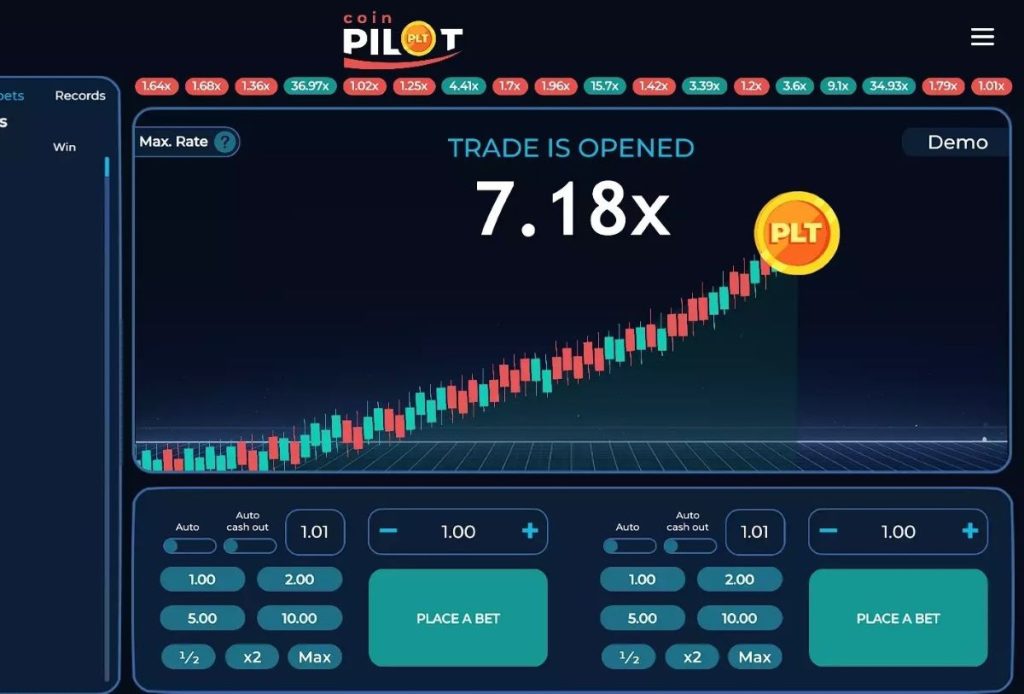 Engaging gameplay screen from Pilot Coin slot