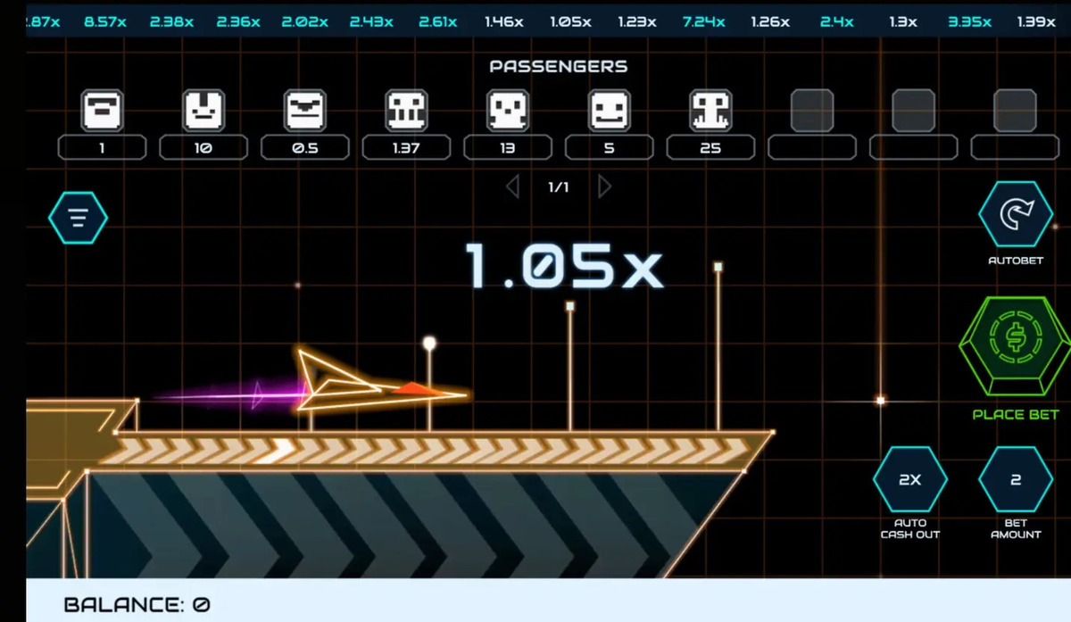 Thunder Crash Game Interface