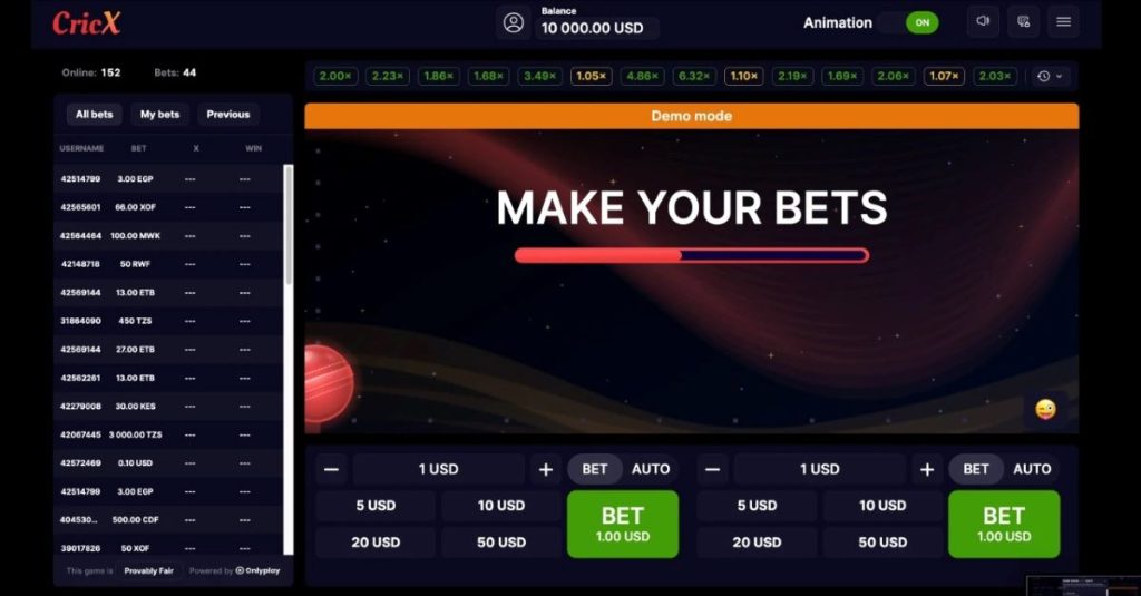 A screenshot of the CXA Betting website showcasing its user-friendly interface and betting options.